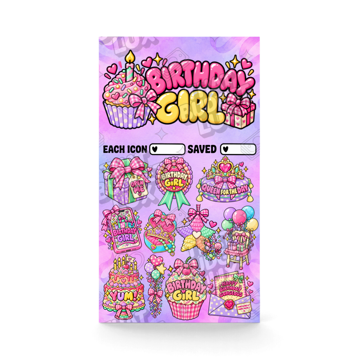 Birthday Girl Savings Challenge | A6 Tracker, Cash Envelope & Insert Set