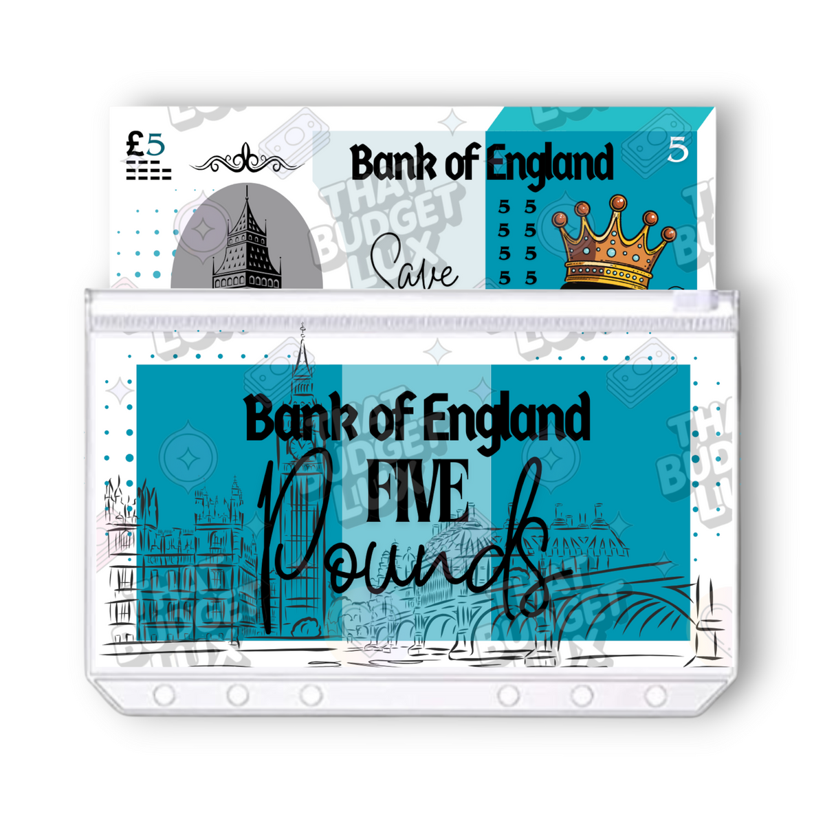 Bank of England Savings Challenge | Save 125 | A6 Tracker, Cash Envelope & Insert Set