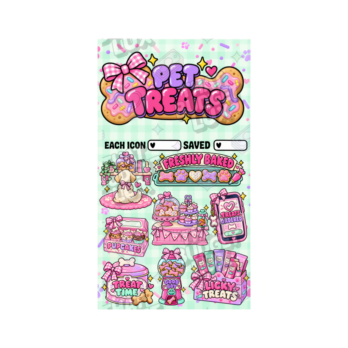 Pet Treats Savings Challenge | A6 Tracker, Cash Envelope & Insert Set