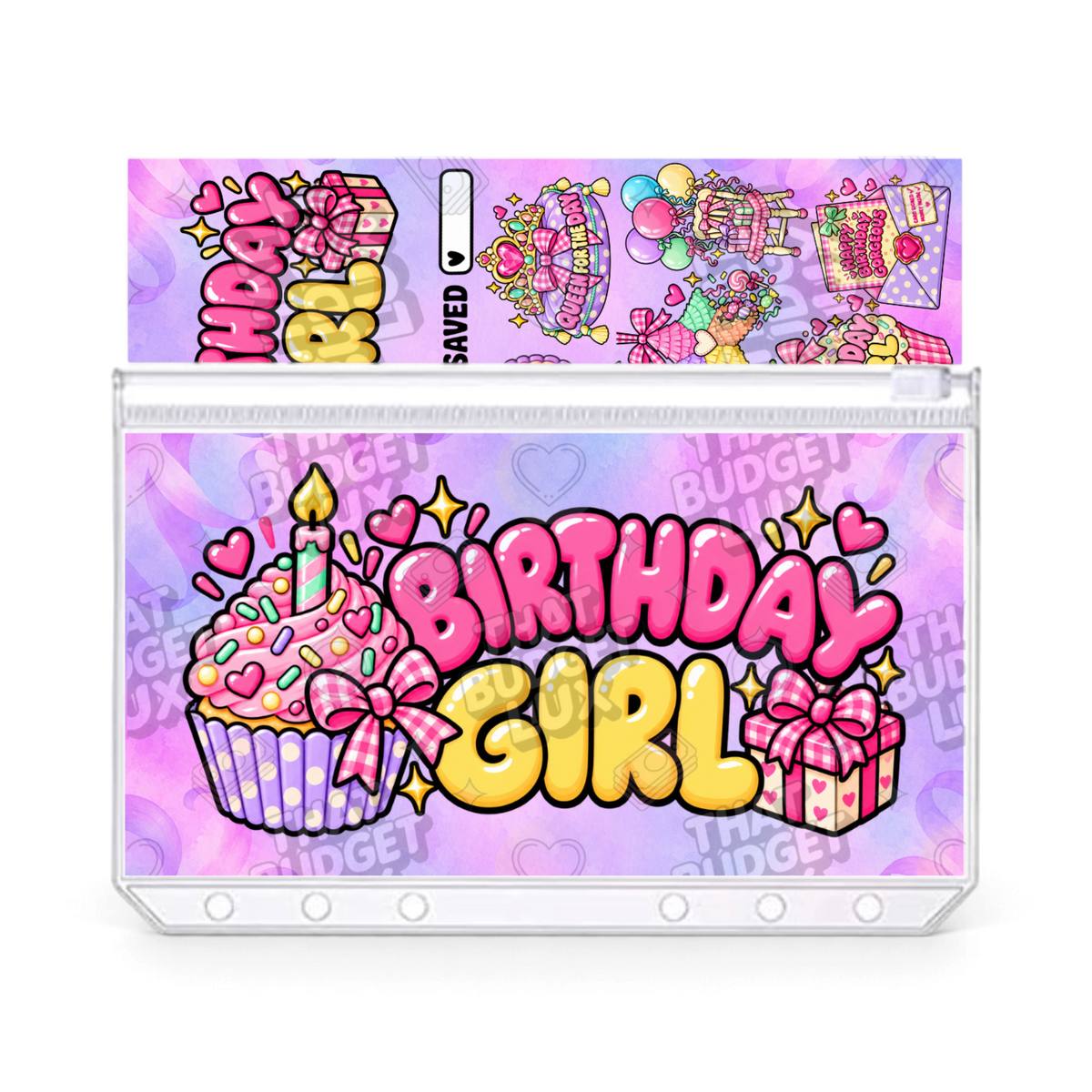 Birthday Girl Savings Challenge | A6 Tracker, Cash Envelope & Insert Set