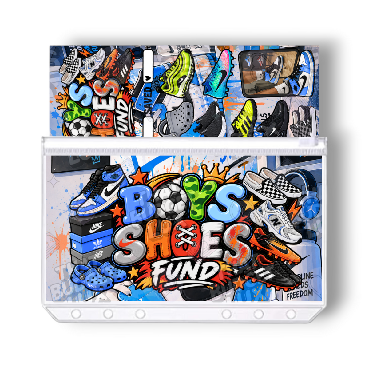 Boys Shoes Fund Savings Challenge | A6 Tracker, Cash Envelope & Insert Set