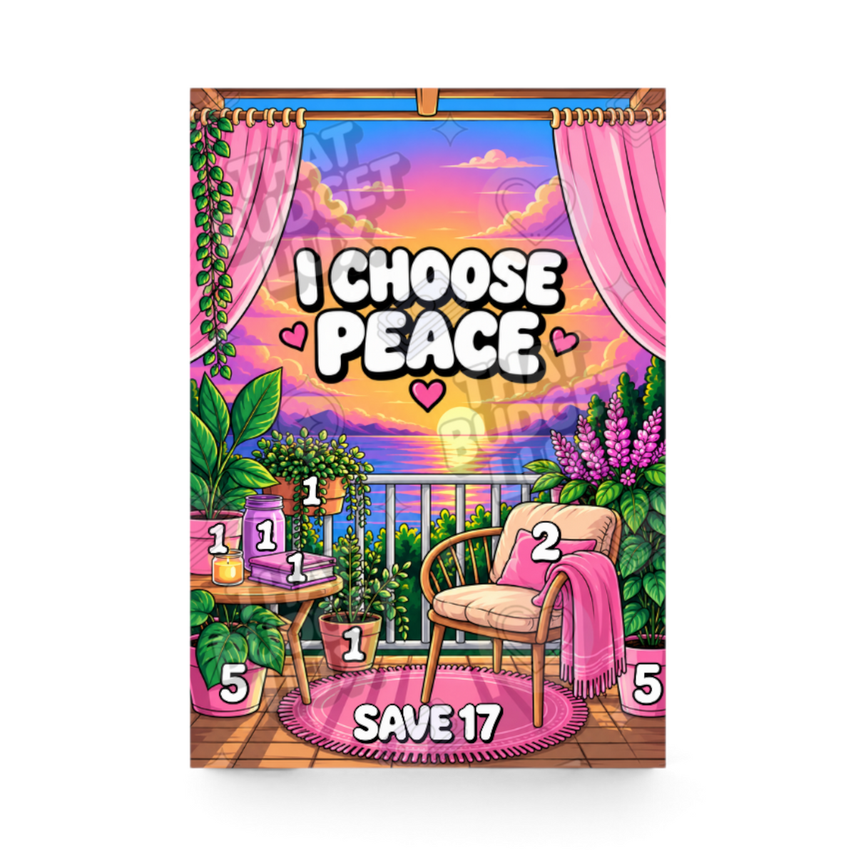 I Choose Peace mini savings challenge insert – That Budget Lux