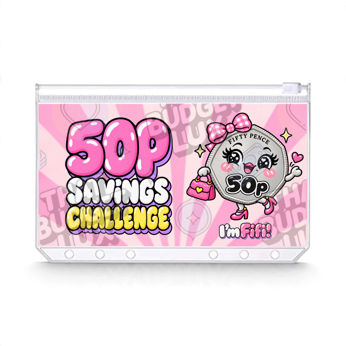 50p Savings Challenge | Save £32 | A6 Tracker, Cash Envelope & Insert Set