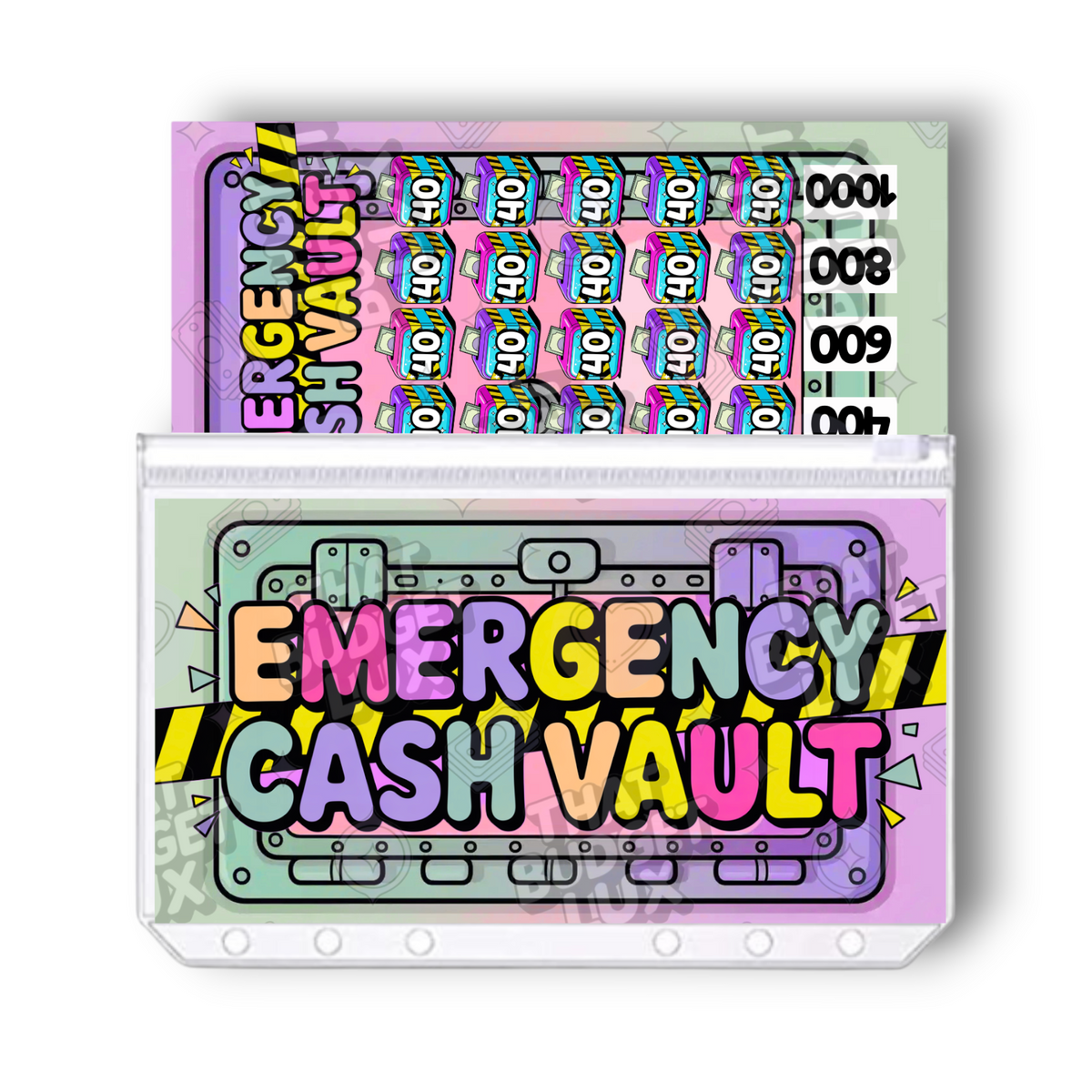 Emergency Cash Vault Savings Challenge | Save 1000 | A6 Tracker, Cash Envelope & Insert Set