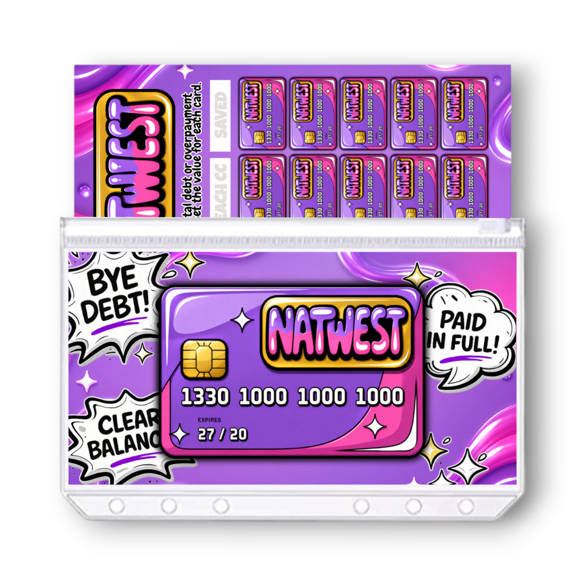 NatWest Credit Card Savings Challenge | A6 Tracker, Cash Envelope & Insert Set
