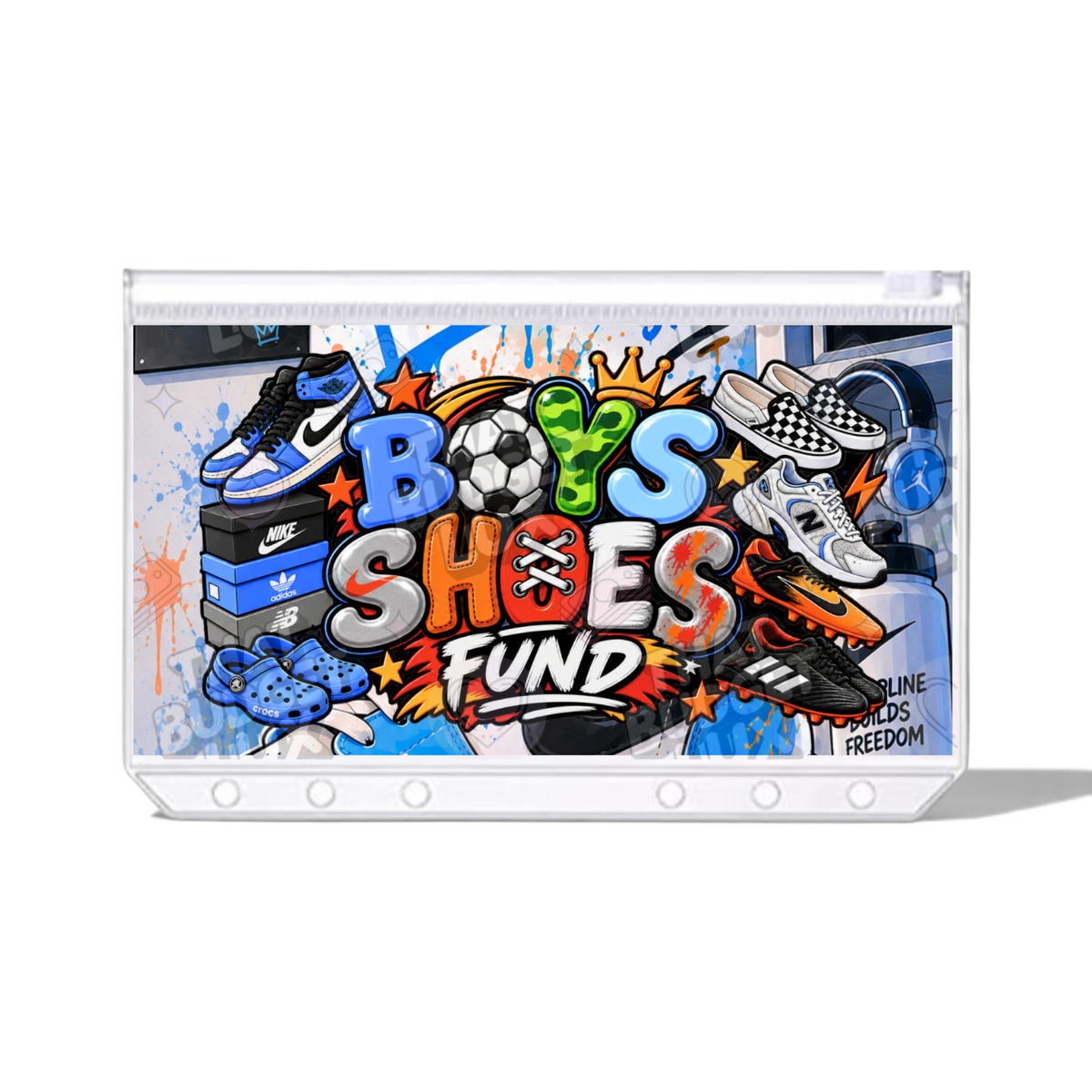 Boys Shoes Fund Savings Challenge | A6 Tracker, Cash Envelope & Insert Set