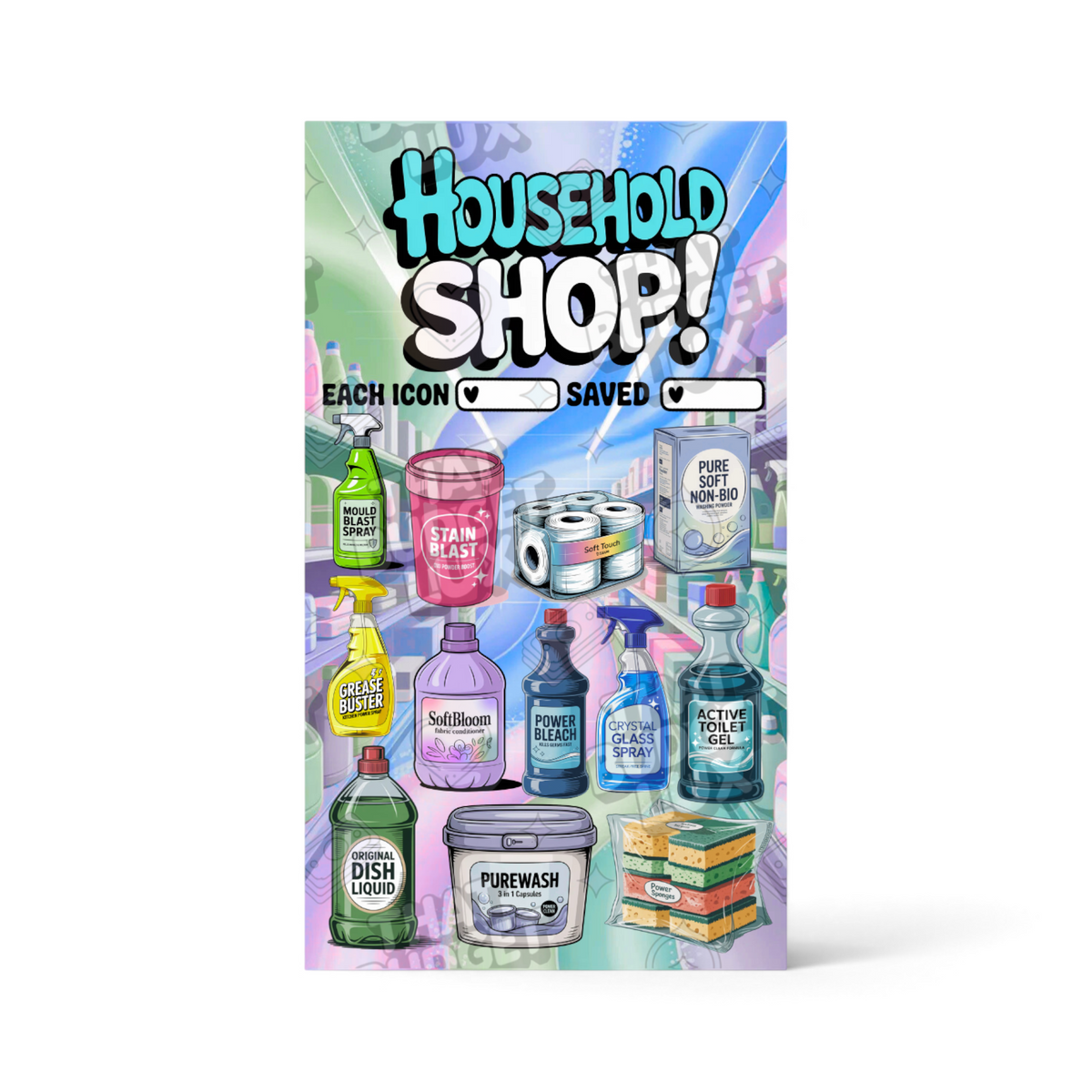 Household Shop Savings Challenge | A6 Tracker, Cash Envelope & Insert Set