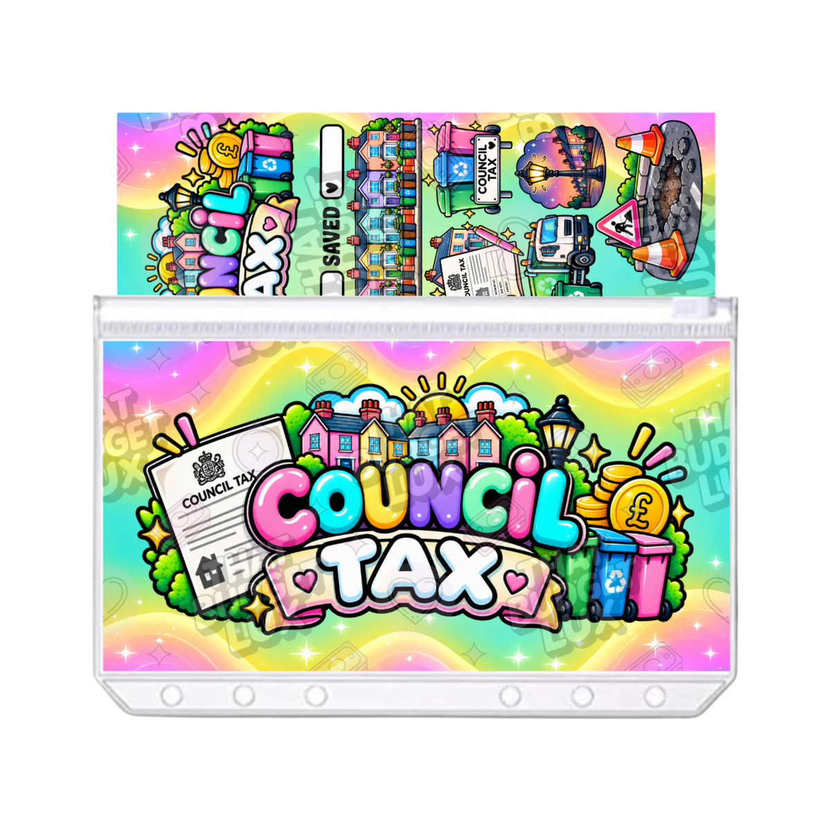 Council Tax Savings Challenge | A6 Tracker, Cash Envelope & Insert Set