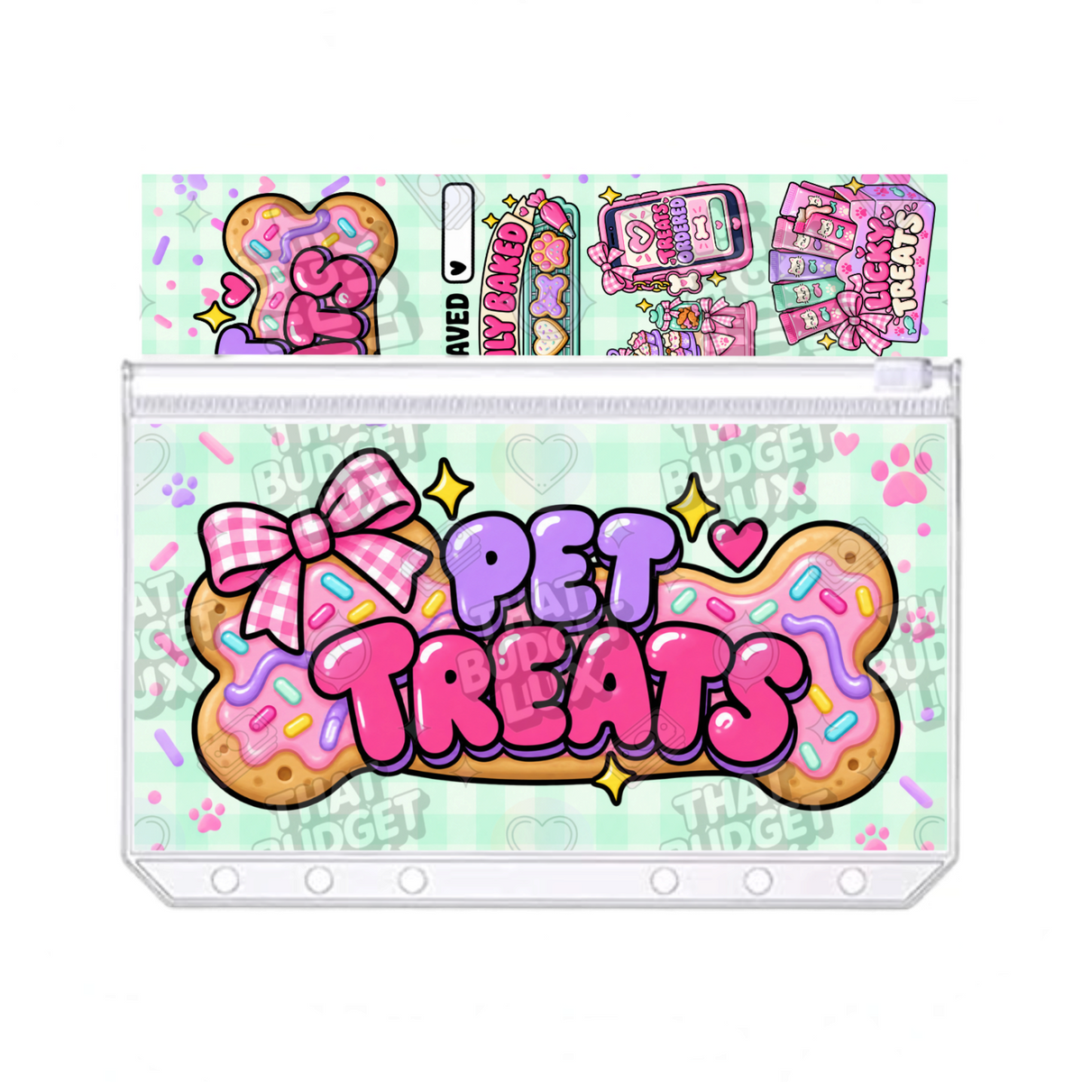Pet Treats Savings Challenge | A6 Tracker, Cash Envelope & Insert Set