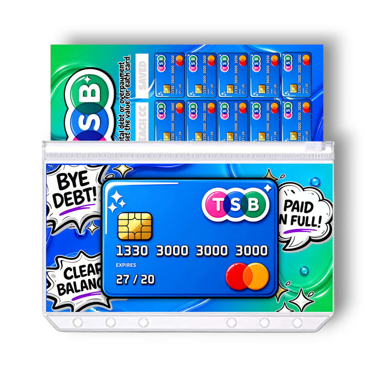 TSB Credit Card Savings Challenge | A6 Tracker, Cash Envelope & Insert Set