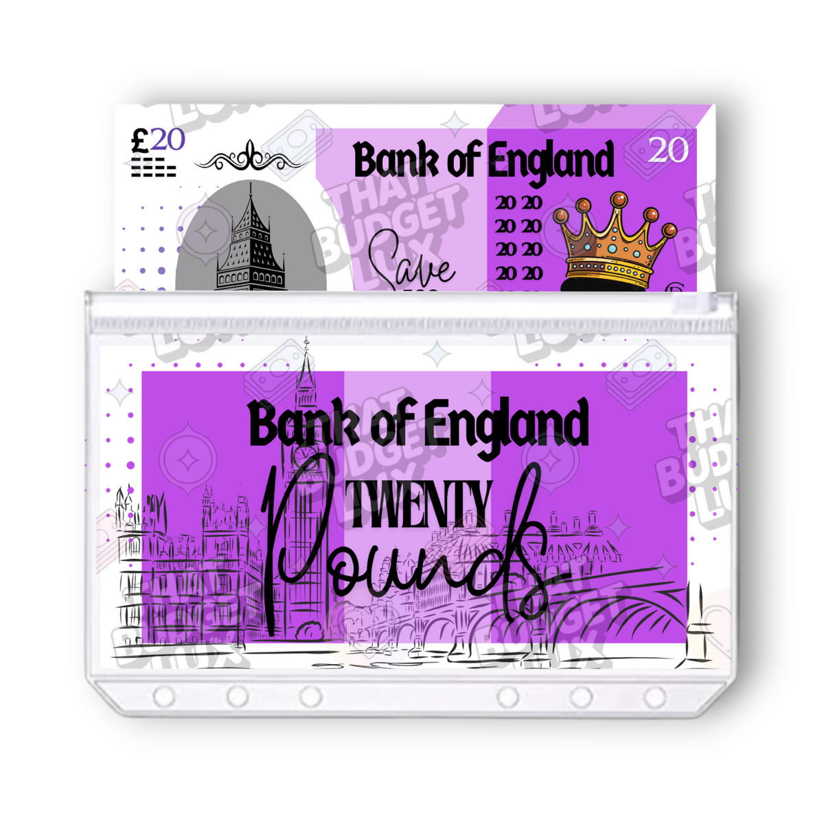 Bank of England Savings Challenge | Save 500 | A6 Tracker, Cash Envelope & Insert Set