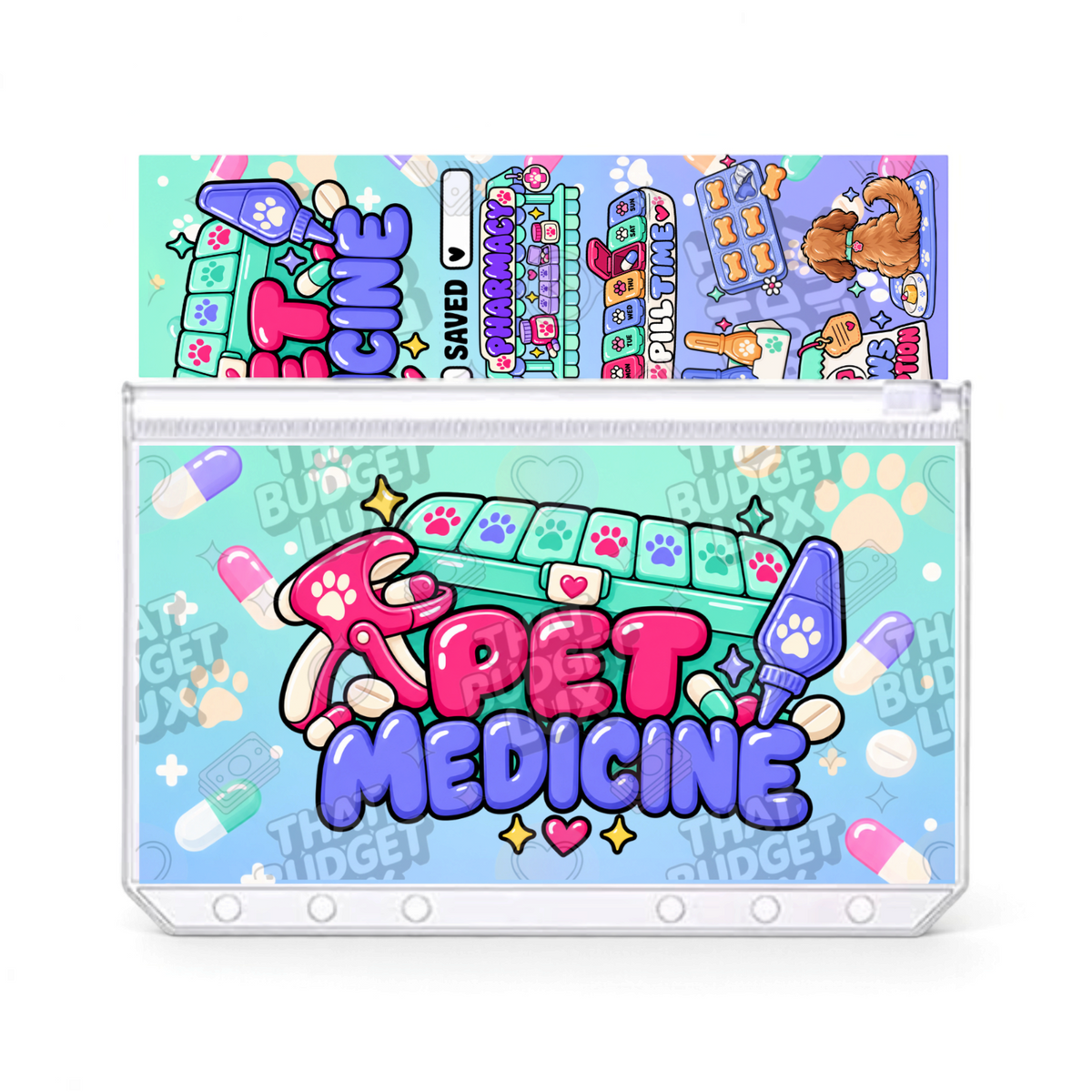 Pet Medicine Savings Challenge | A6 Tracker, Cash Envelope & Insert Set