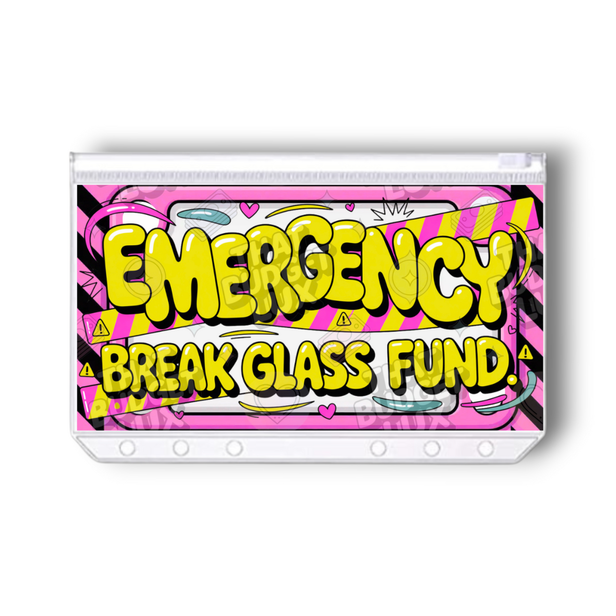 Break Glass Emergency Fund Savings Challenge | A6 Tracker, Cash Envelope & Insert Set