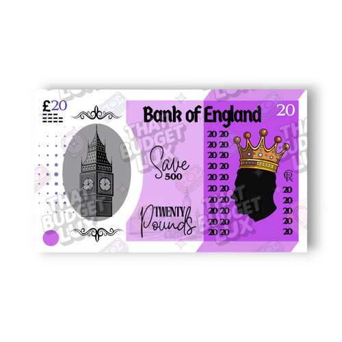 Bank of England Savings Challenge | Save 500 | A6 Tracker, Cash Envelope & Insert Set