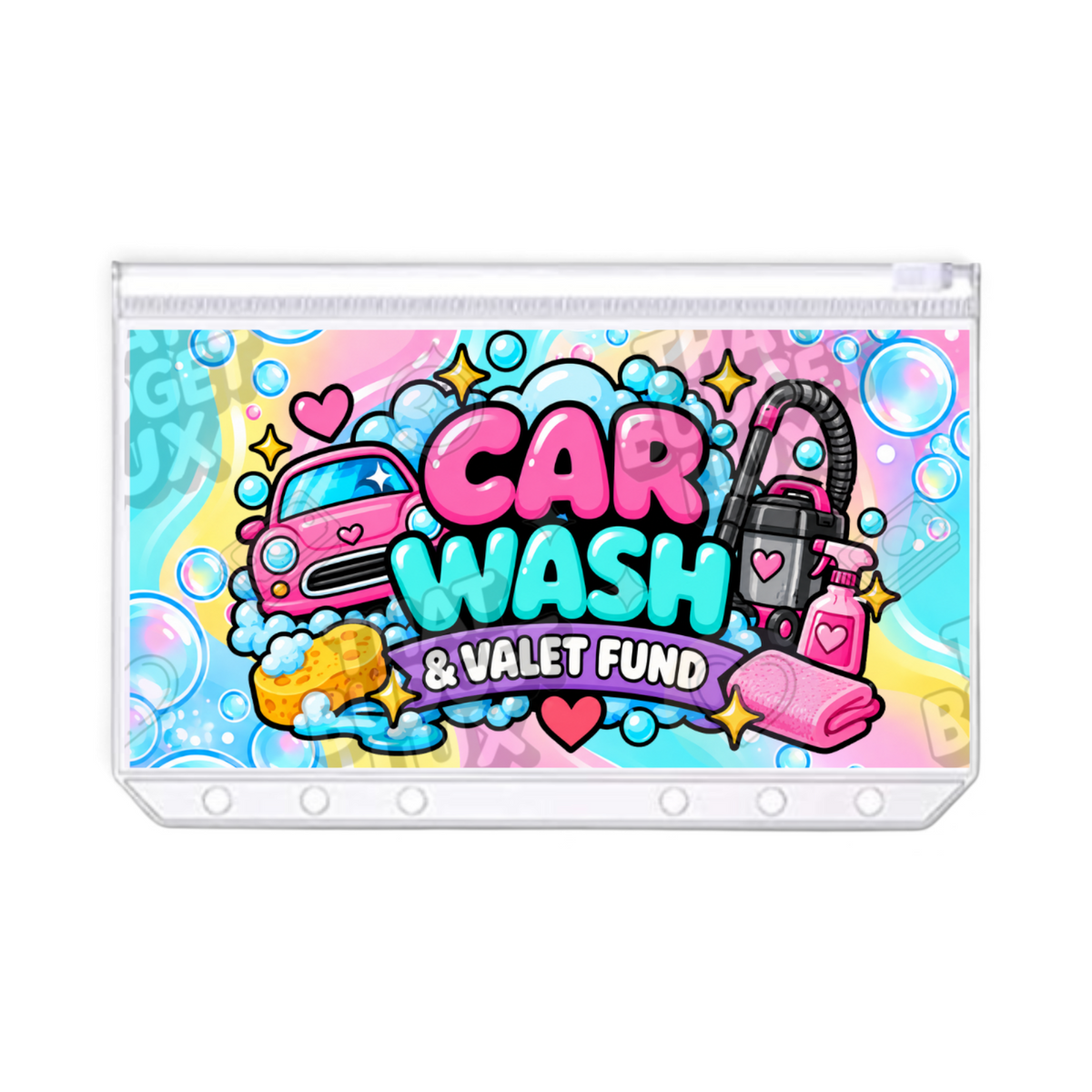 Car Wash Savings Challenge | A6 Tracker, Cash Envelope & Insert Set