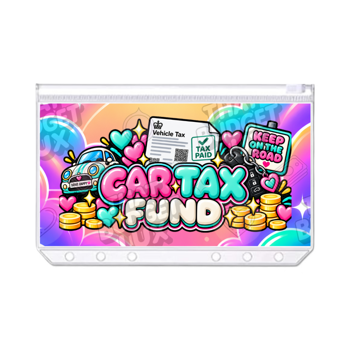 Car Tax Fund Savings Challenge | A6 Tracker, Cash Envelope & Insert Set
