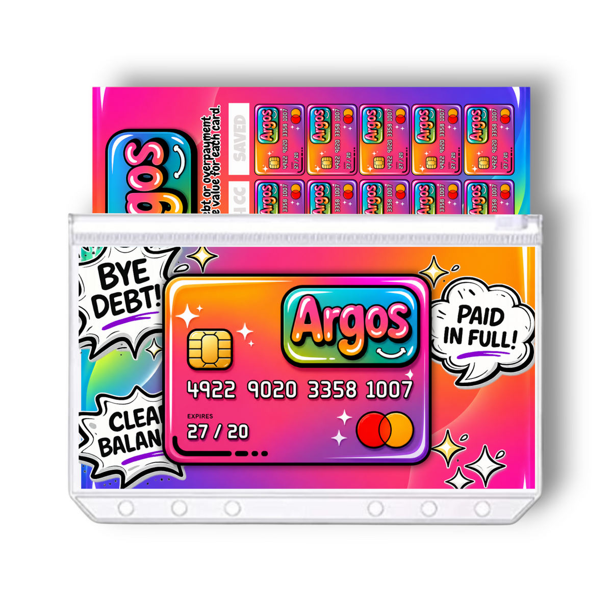Argos Credit Card Savings Challenge | A6 Tracker, Cash Envelope & Insert Set