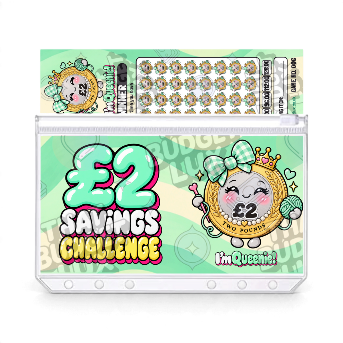 £2 Savings Challenge | Save £128 | A6 Tracker, Cash Envelope & Insert Set