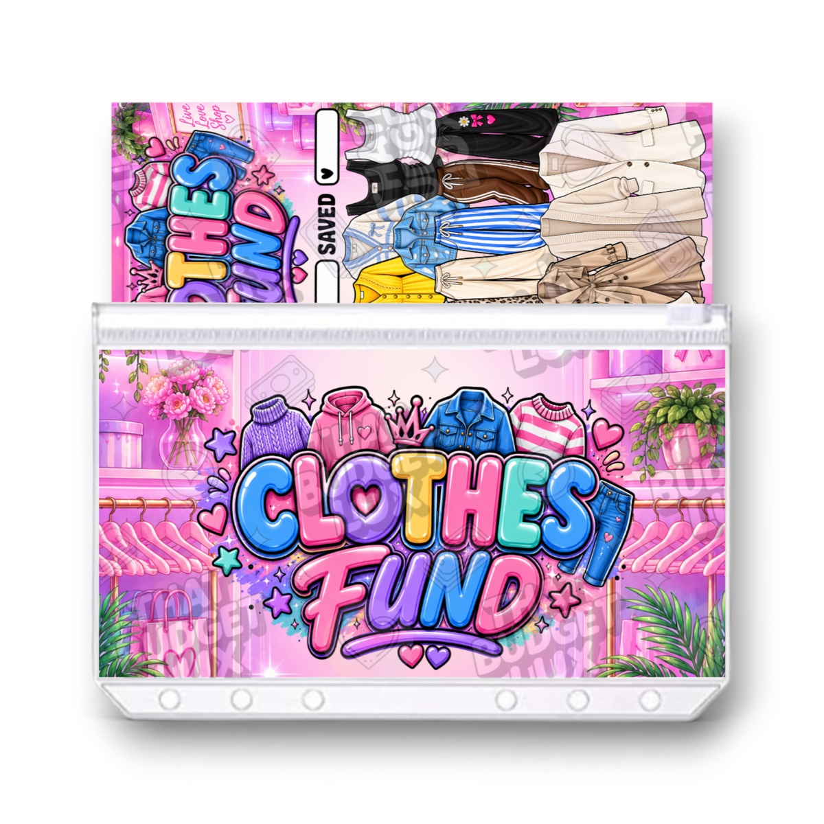 Clothes Fund Savings Challenge | A6 Tracker, Cash Envelope & Insert Set