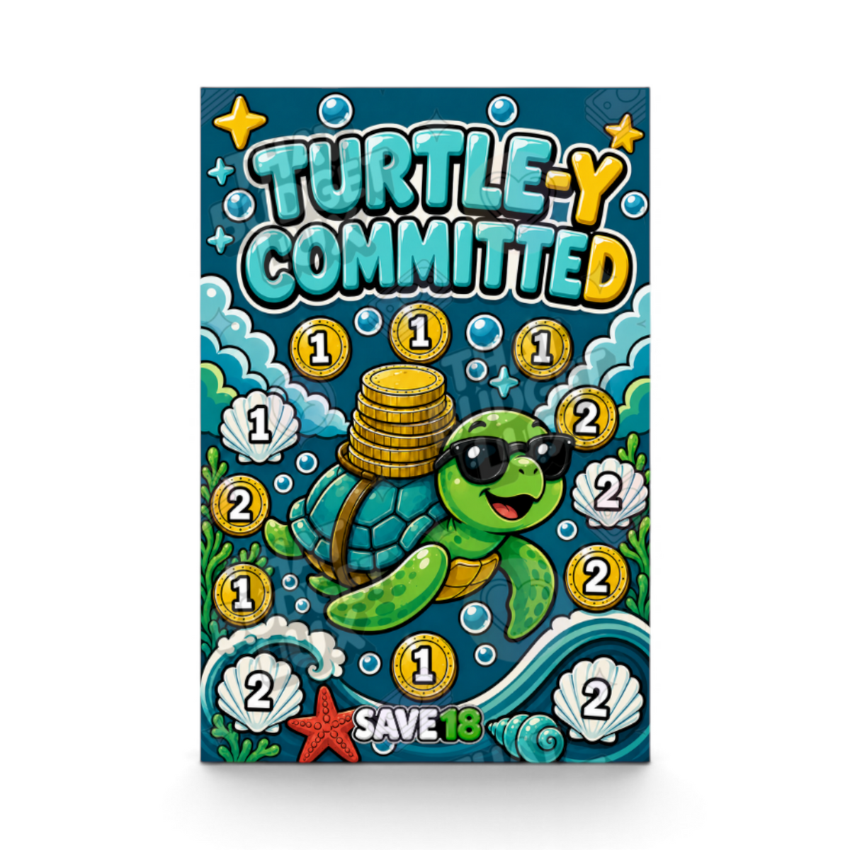 Turtle-y Committed mini savings challenge insert – That Budget Lux