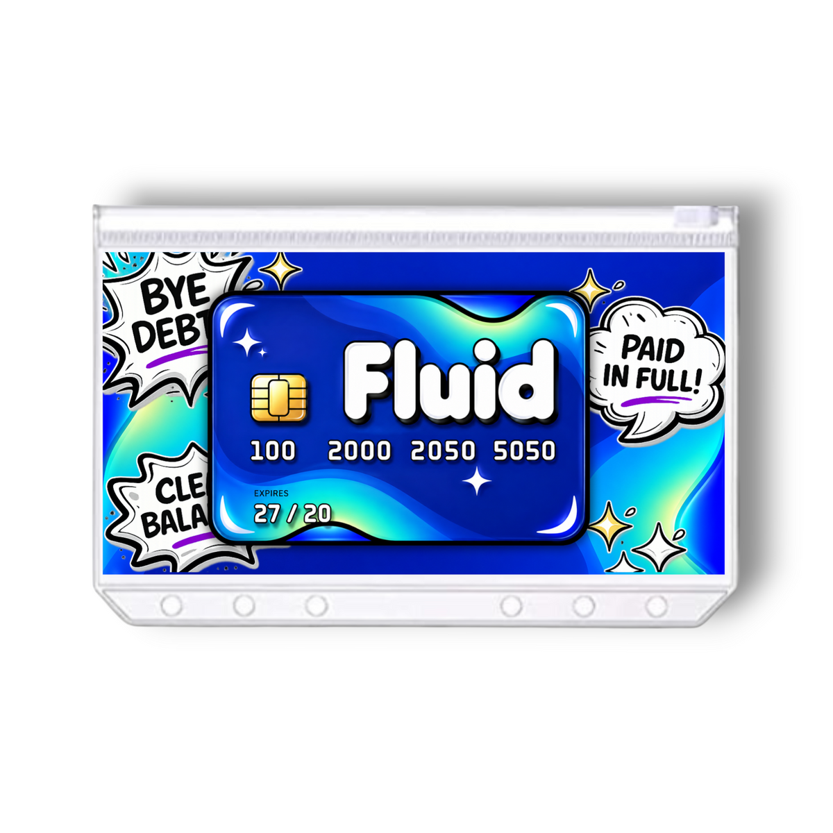 Fluid Credit Card Savings Challenge | A6 Tracker, Cash Envelope & Insert Set