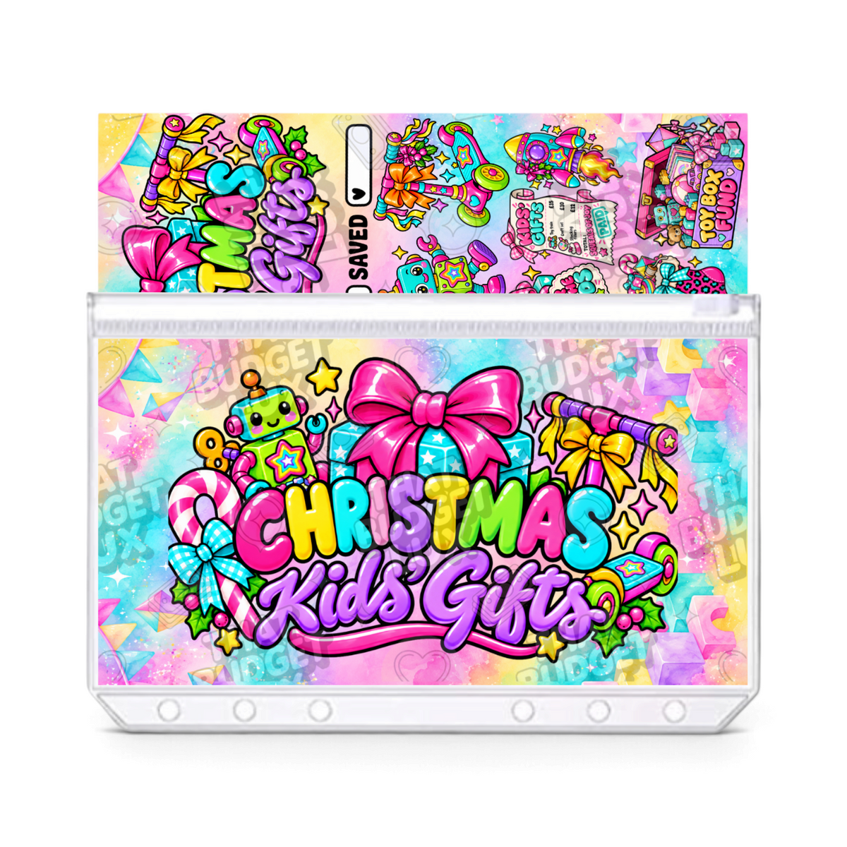 Christmas Kids' Gifts Savings Challenge | A6 Tracker, Cash Envelope & Insert Set
