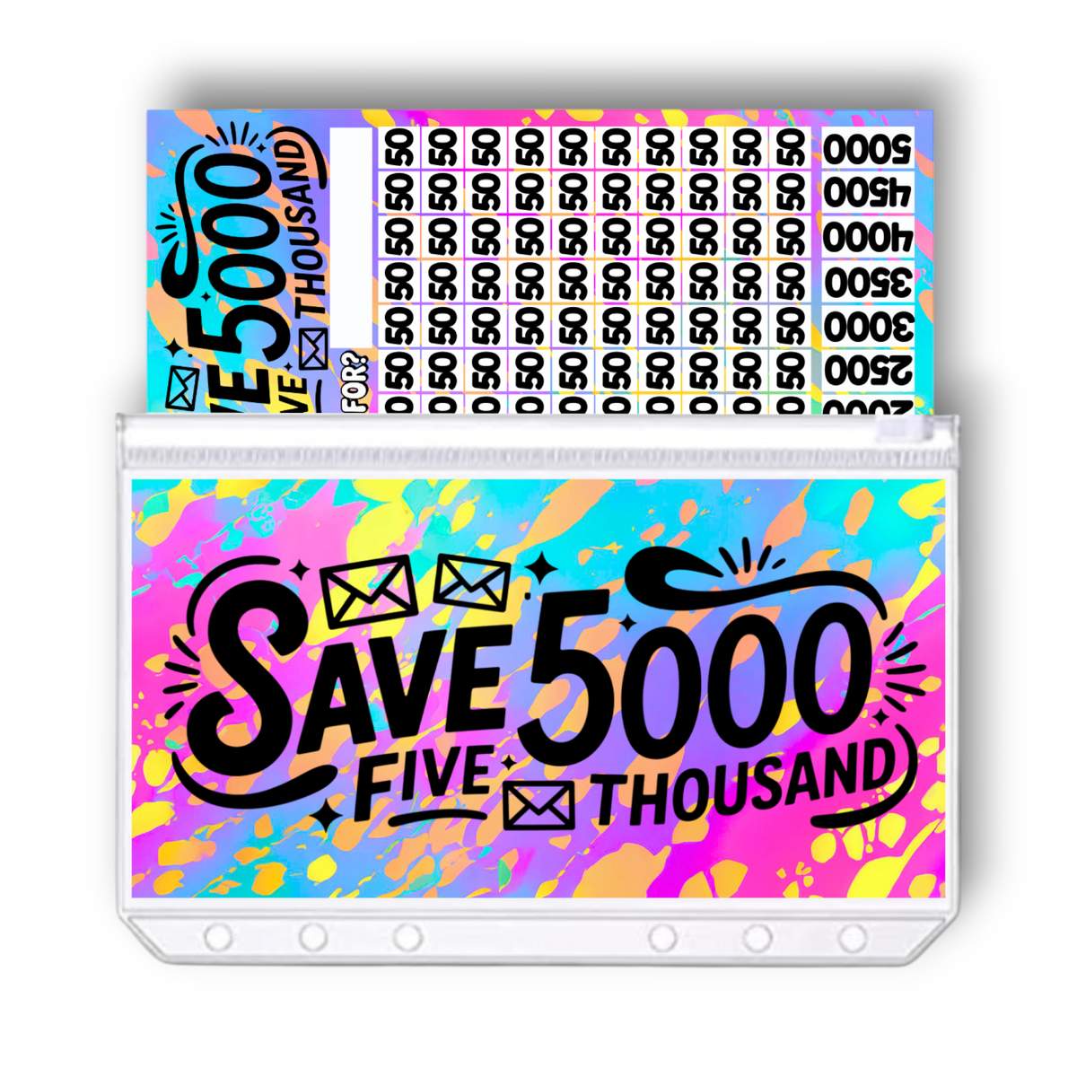 Ascend 5000 Savings Challenge | A6 Tracker, Cash Envelope & Insert Set