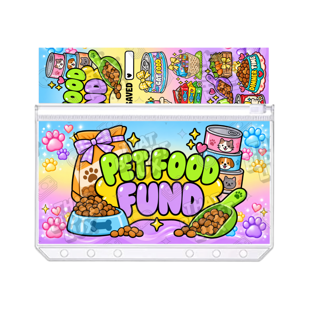 Pet Food Savings Challenge | A6 Tracker, Cash Envelope & Insert Set