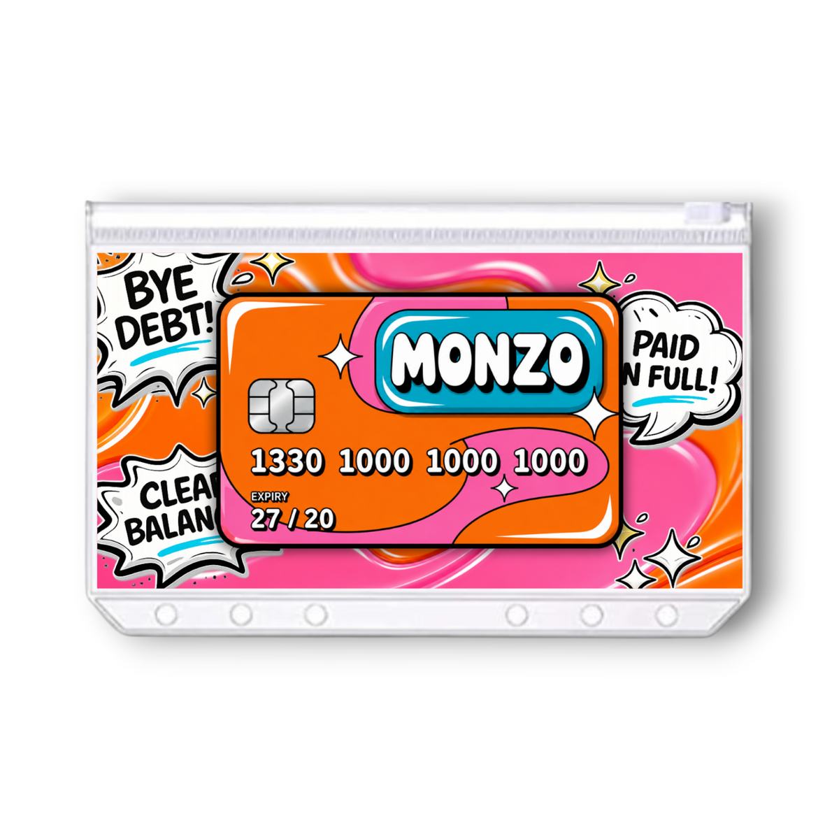 Monzo Credit Card Savings Challenge | A6 Tracker, Cash Envelope & Insert Set