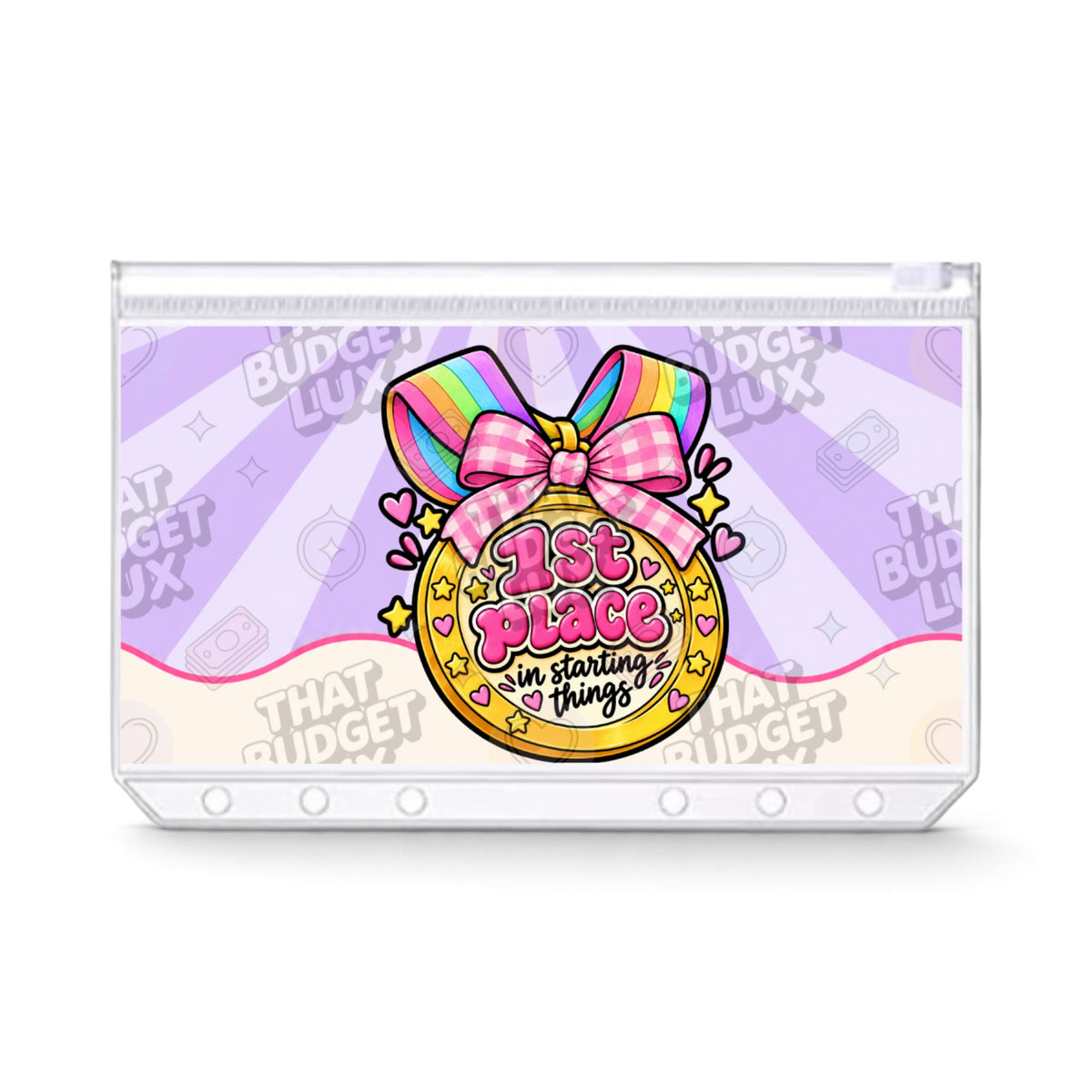 1st Place in Starting Things ADHD savings challenge A6 zip cash envelope