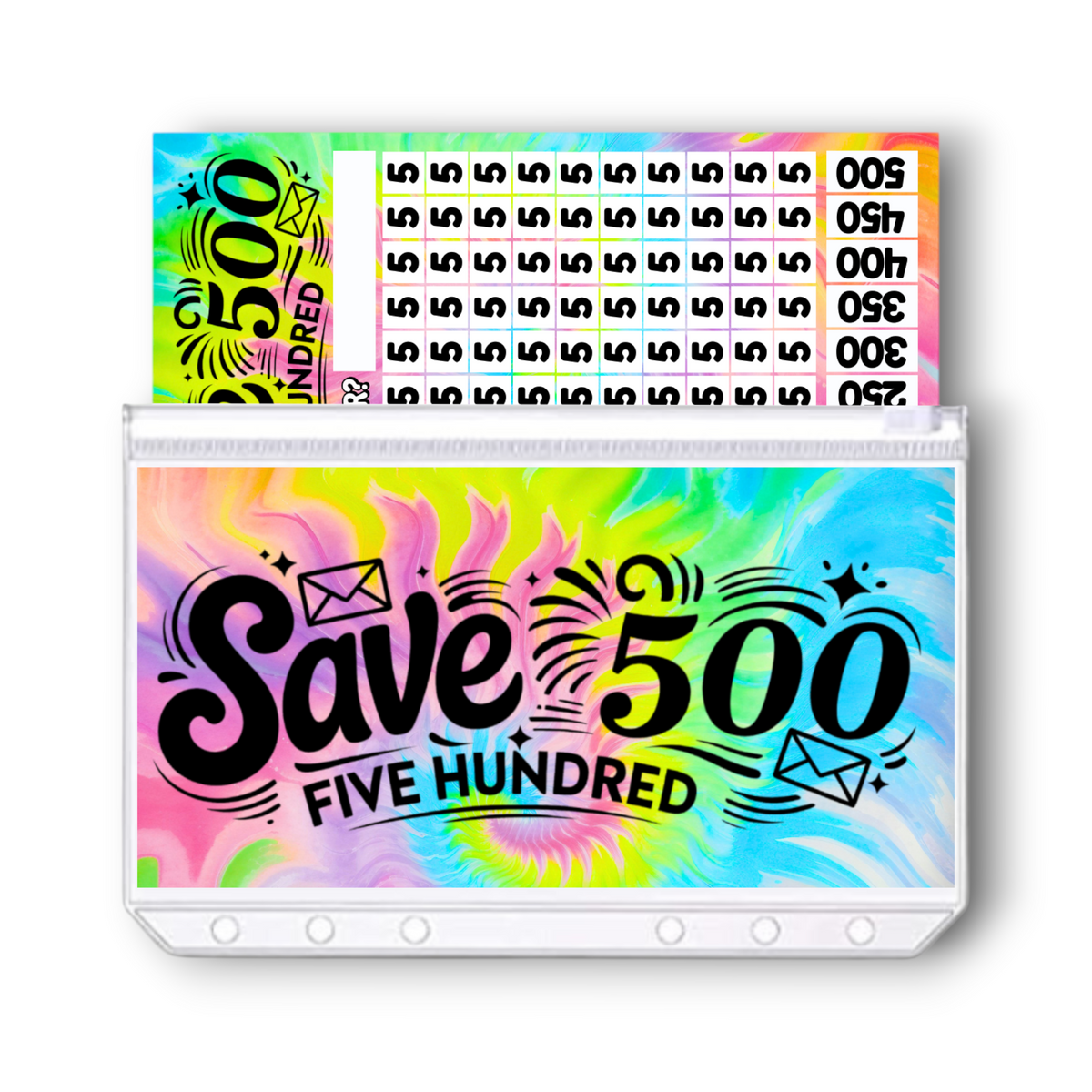 Ascend 500 Savings Challenge | A6 Tracker, Cash Envelope & Insert Set