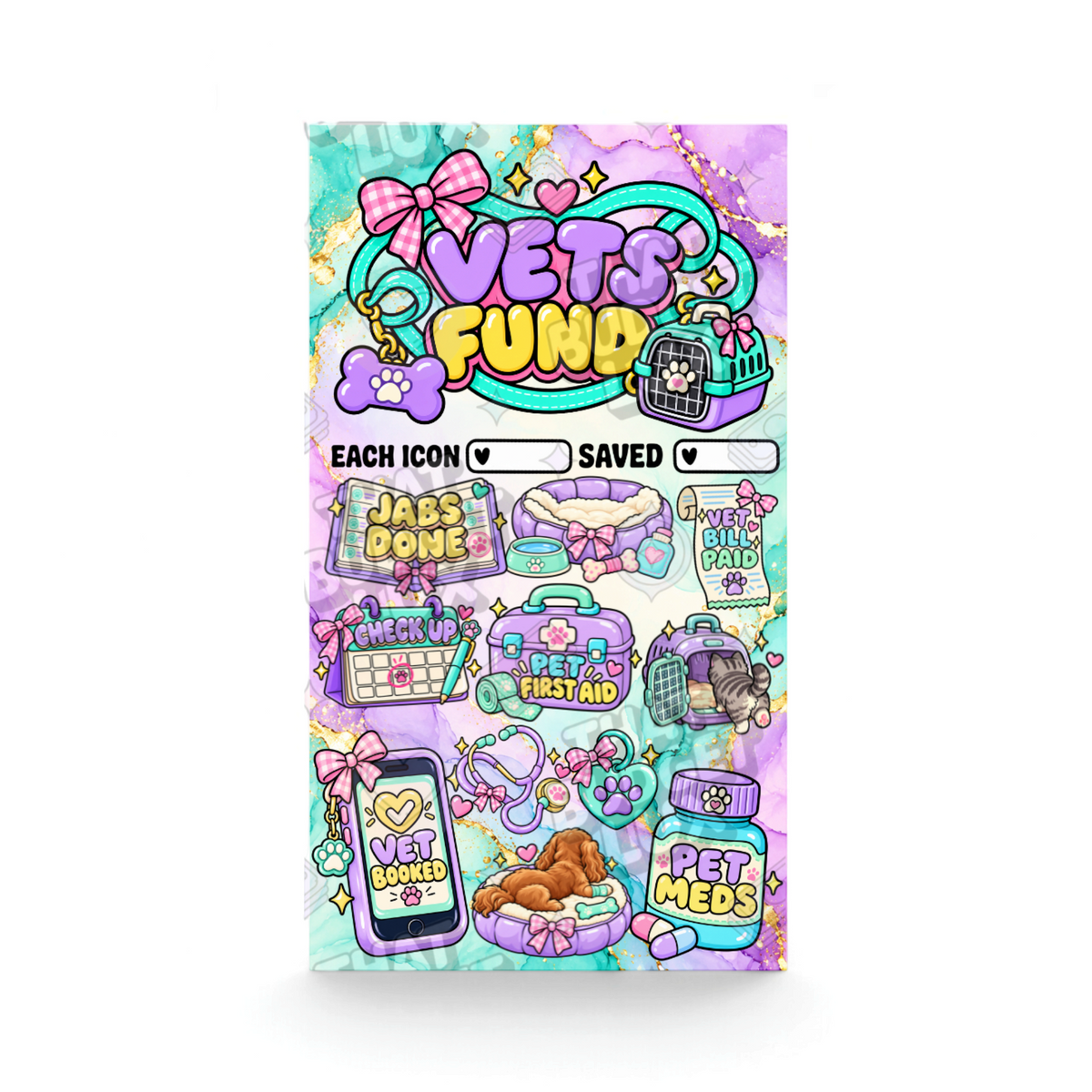 Vet Savings Challenge | A6 Tracker, Cash Envelope & Insert Set