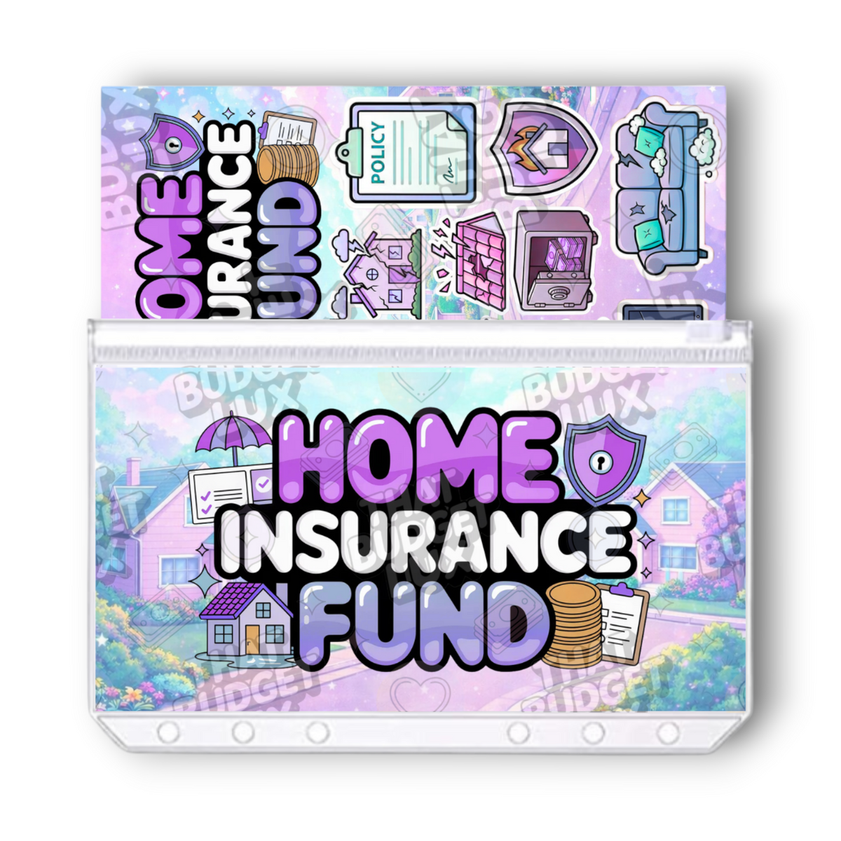 Home Security Fund Savings Challenge | A6 Tracker, Cash Envelope & Insert Set