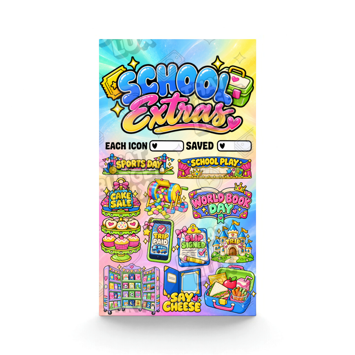 School Extras Savings Challenge | A6 Tracker, Cash Envelope & Insert Set