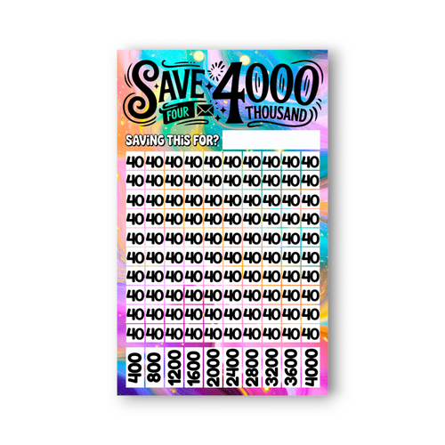 Ascend 4000 Savings Challenge | A6 Tracker, Cash Envelope & Insert Set
