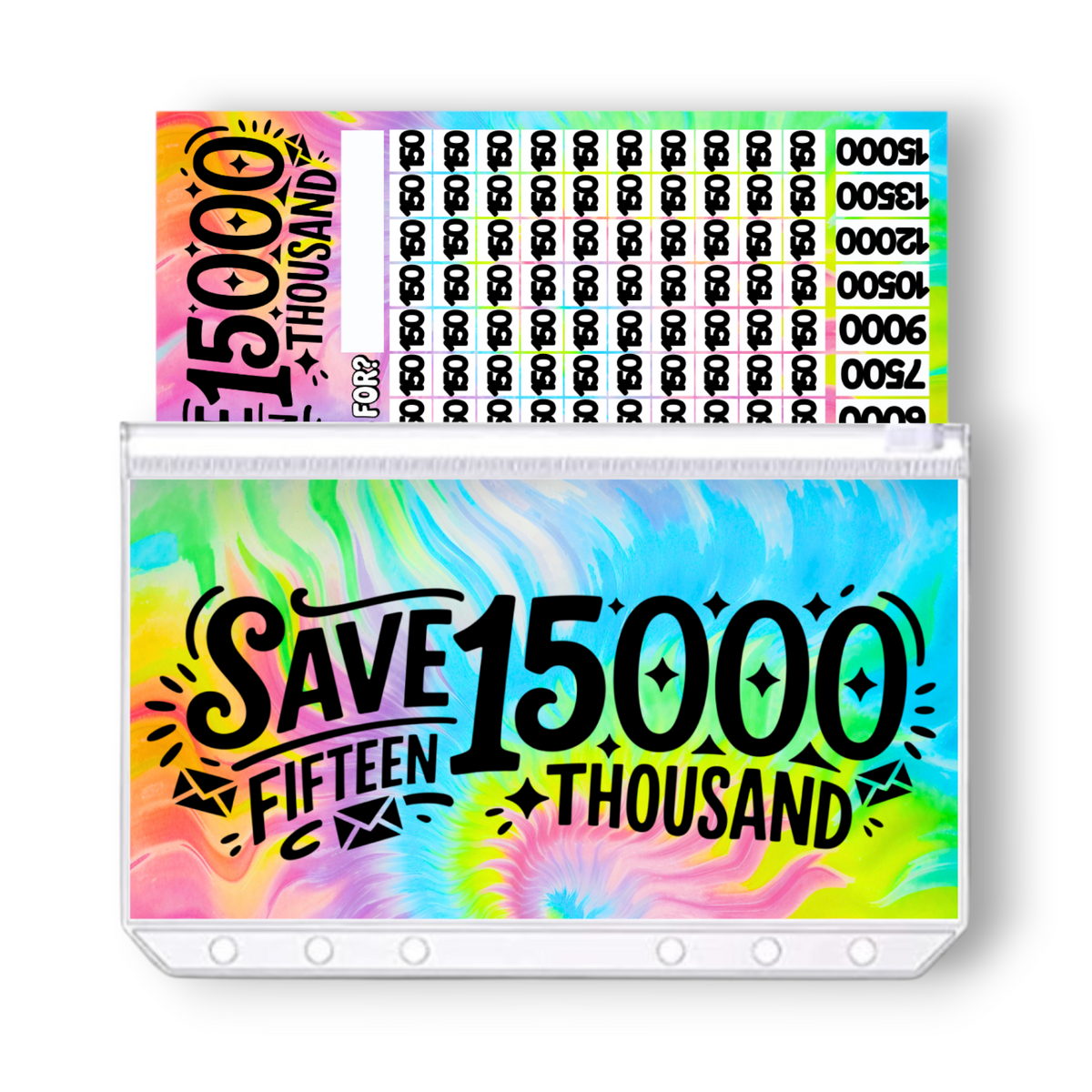 Ascend 15000 Savings Challenge | A6 Tracker, Cash Envelope & Insert Set