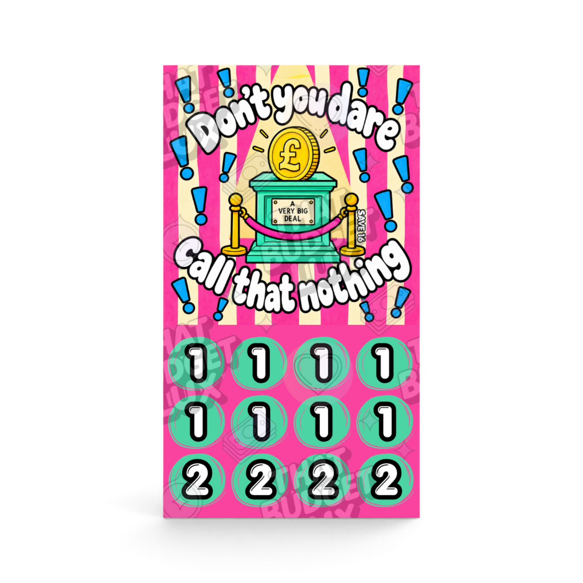 Don't You Dare Call That Nothing - Save 16 | A6 Tracker, Cash Envelope & Insert Set | The Pep Talk Collection