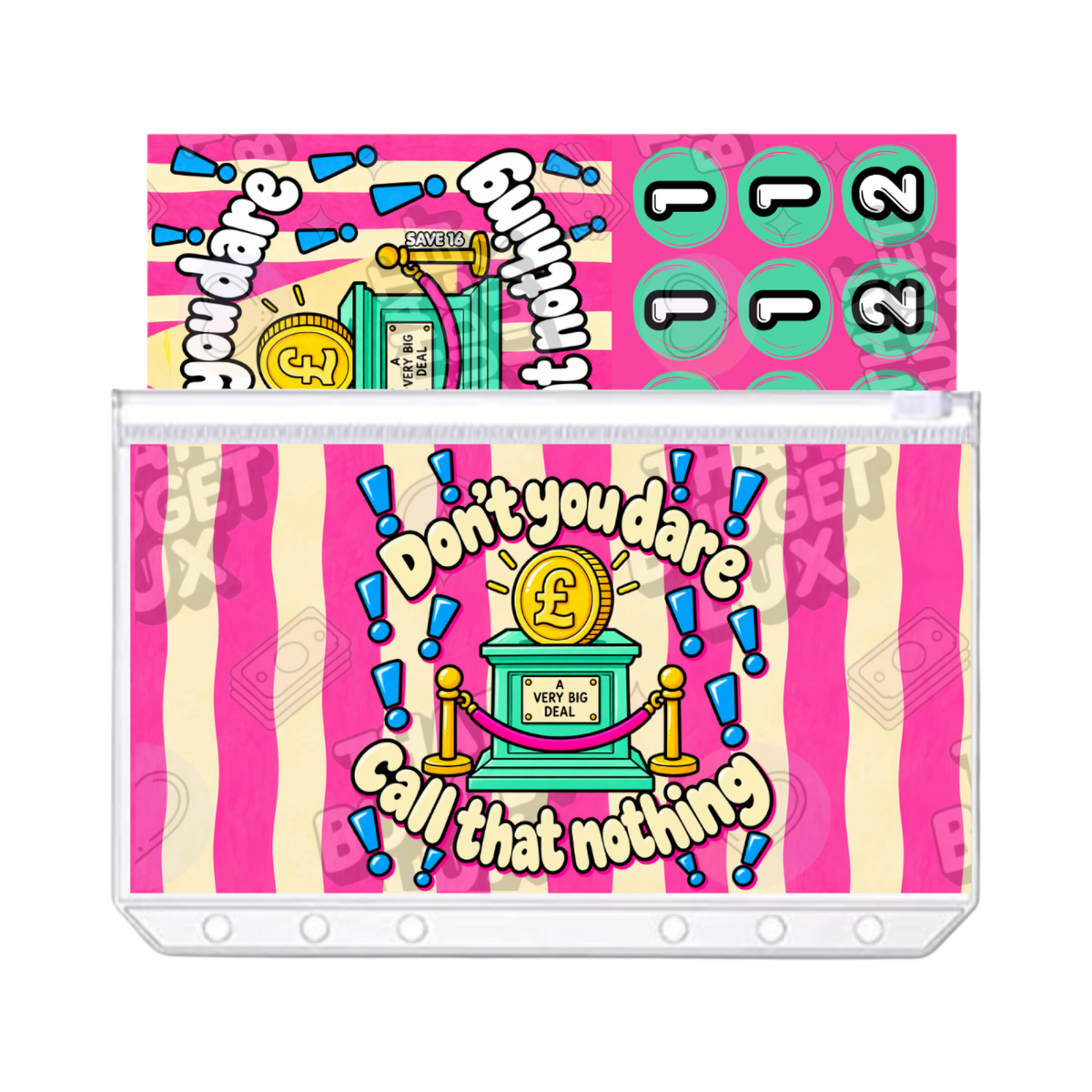 Don't You Dare Call That Nothing - Save 16 | A6 Tracker, Cash Envelope & Insert Set | The Pep Talk Collection