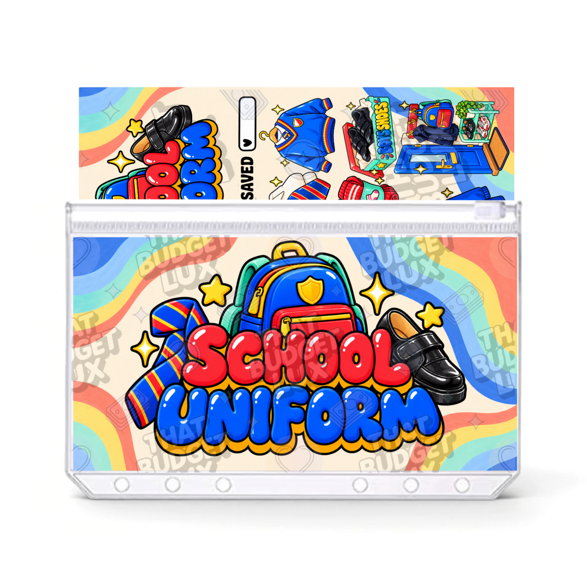 School Uniform Savings Challenge | A6 Tracker, Cash Envelope & Insert Set