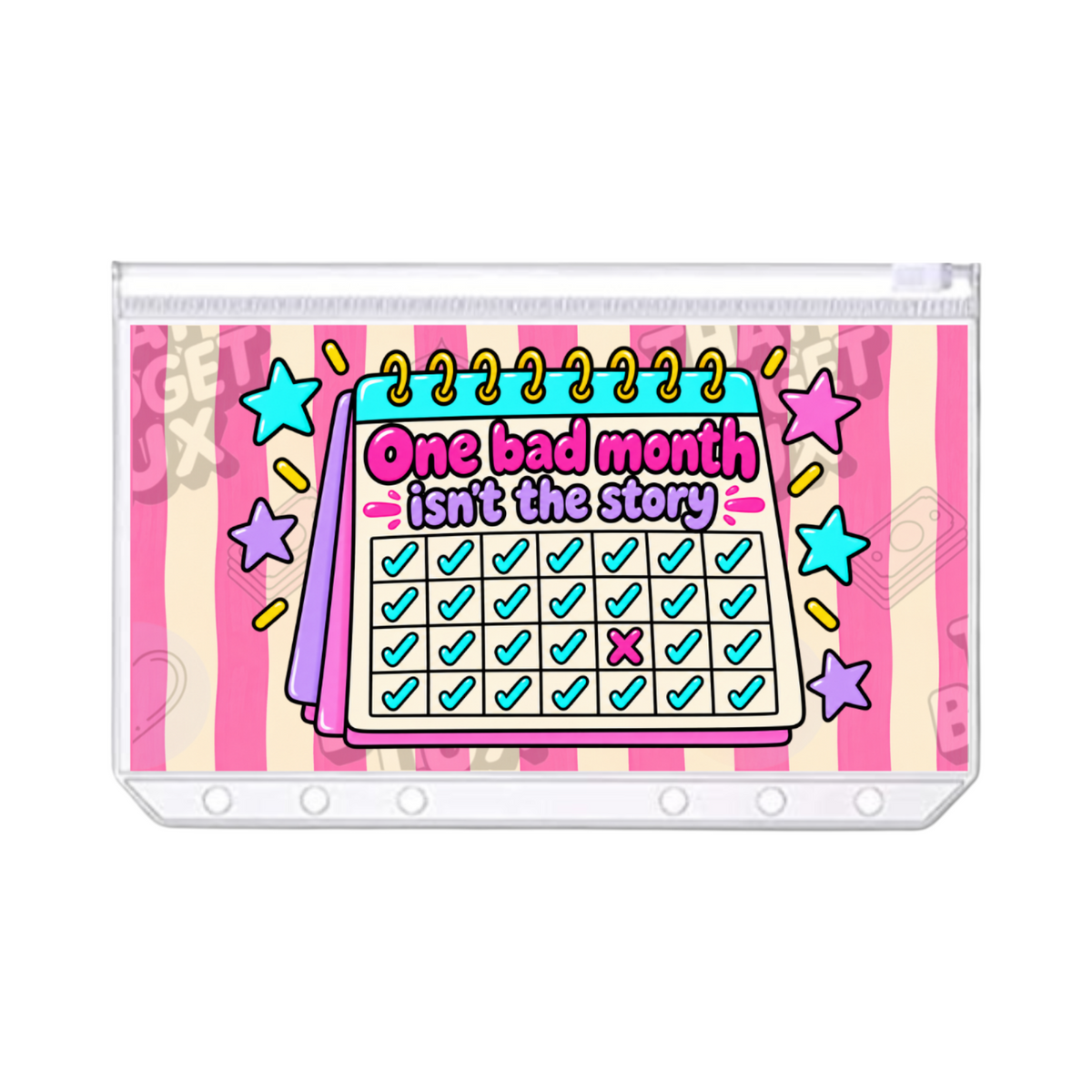 One Bad Month Isn't The Story - Save 22 | A6 Tracker, Cash Envelope & Insert Set | The Pep Talk Collection
