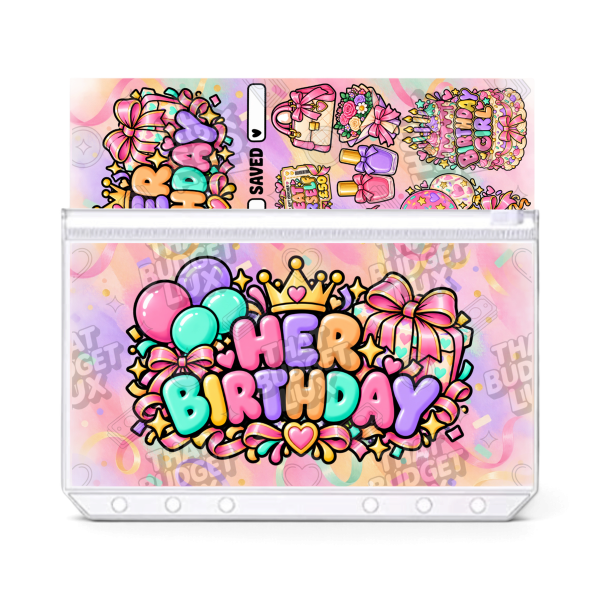 Her Birthday Savings Challenge | A6 Tracker, Cash Envelope & Insert Set