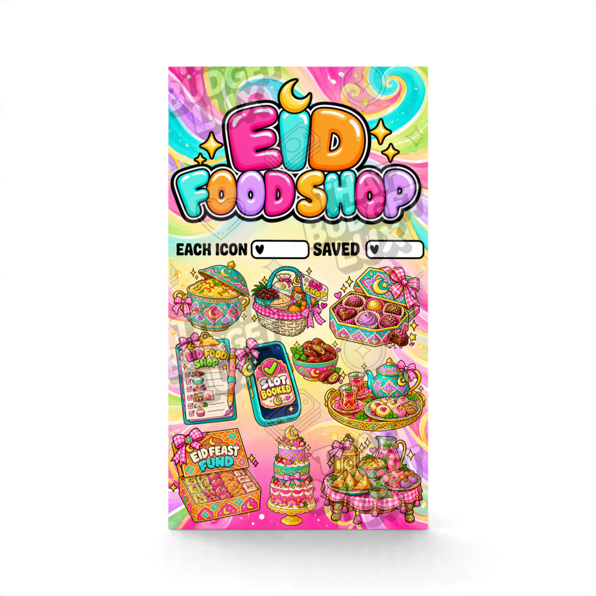 Eid Food Shop Savings Challenge | A6 Tracker, Cash Envelope & Insert Set