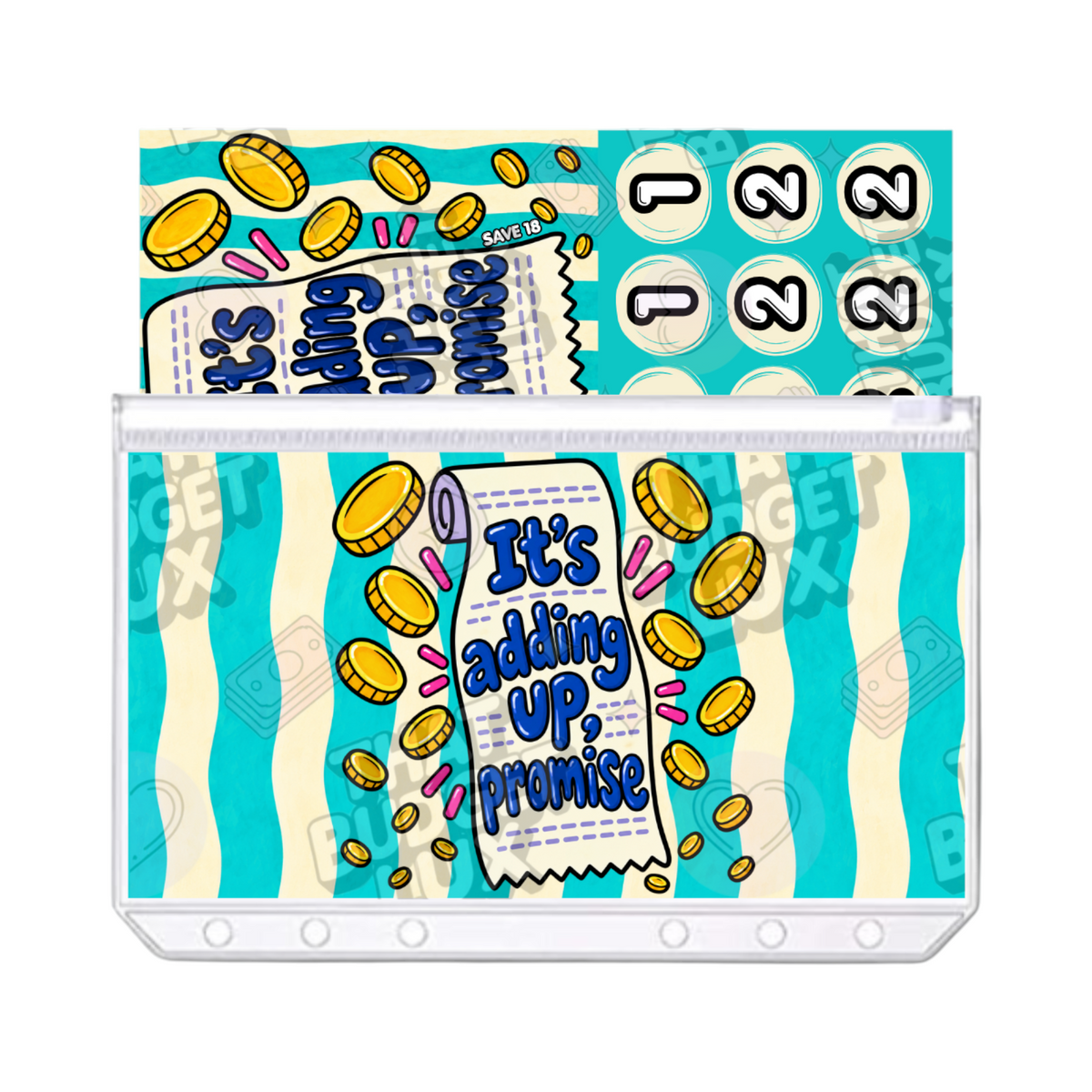 It's Adding Up, Promise - Save 18 | A6 Tracker, Cash Envelope & Insert Set | The Pep Talk Collection