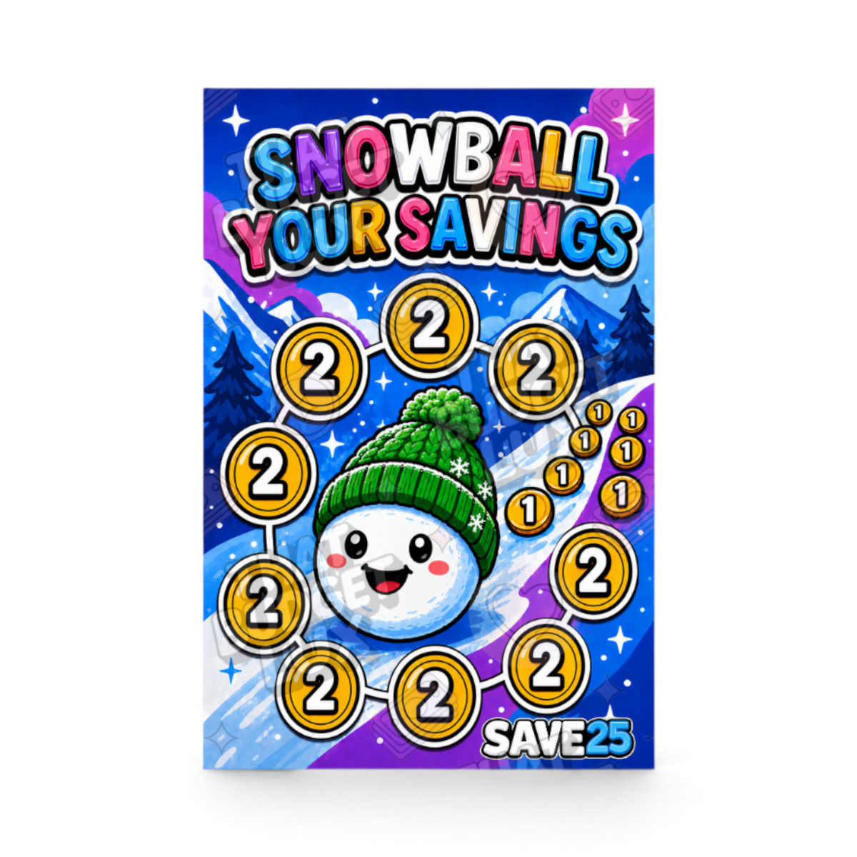 Snowball Your Savings mini savings challenge insert – That Budget Lux