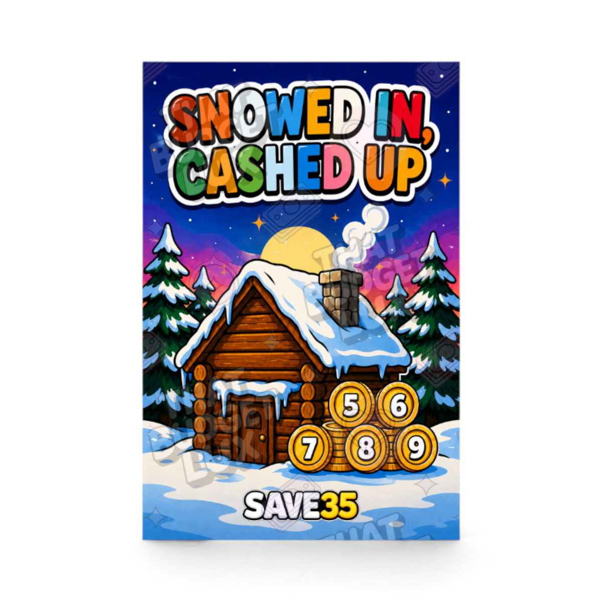 Snowed In Cashed Up mini savings challenge insert – That Budget Lux