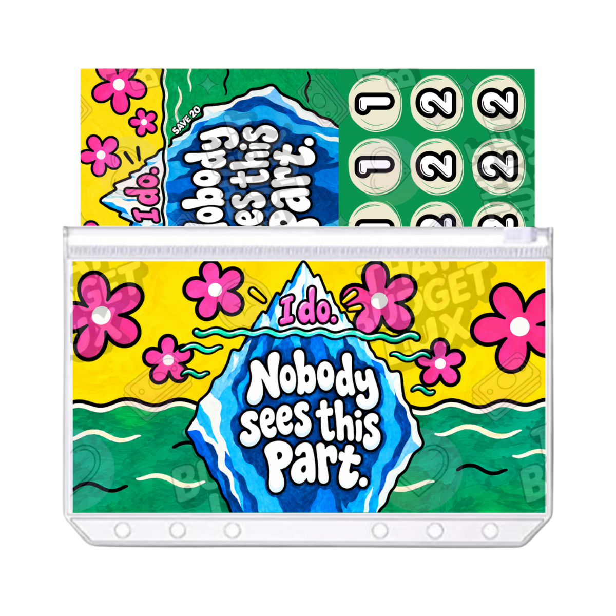 Nobody Sees This Part. I Do. insert set - A6 tracker inside matching cash envelope wallet
