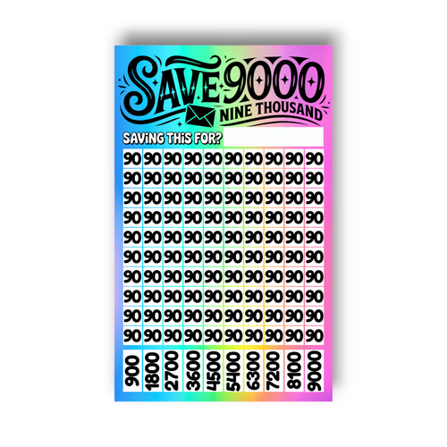Ascend 9000 Savings Challenge | A6 Tracker, Cash Envelope & Insert Set
