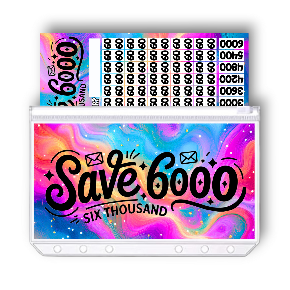 Ascend 6000 Savings Challenge | A6 Tracker, Cash Envelope & Insert Set