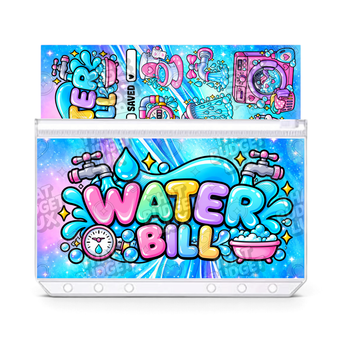 Water Bill Savings Challenge | A6 Tracker, Cash Envelope & Insert Set