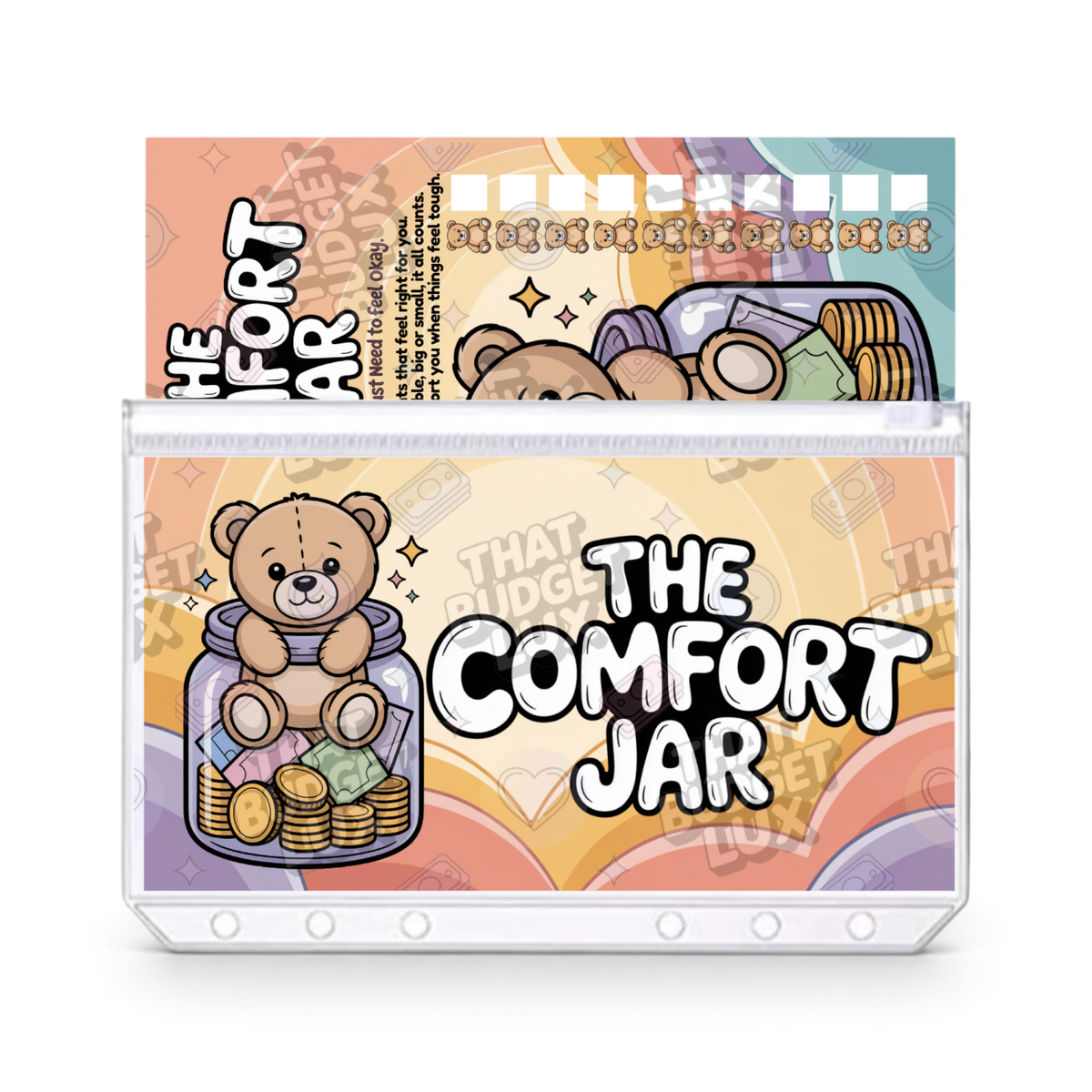 The Comfort Jar Savings Challenge | A6 Tracker, Cash Envelope & Insert Set